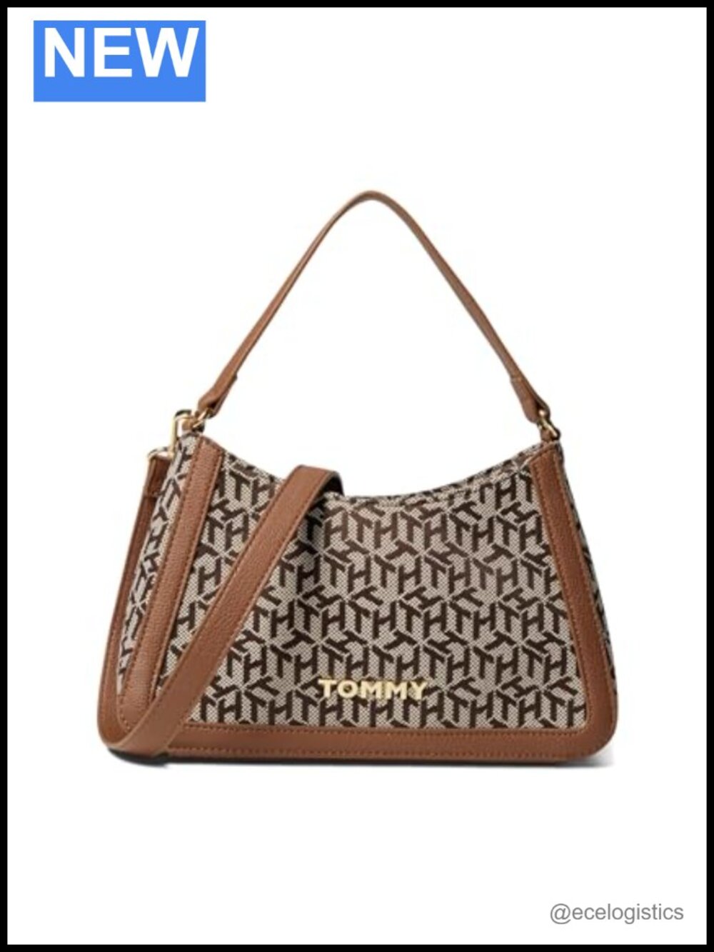 Hobo Crossbody Bag with Adjustable Strap - Tan